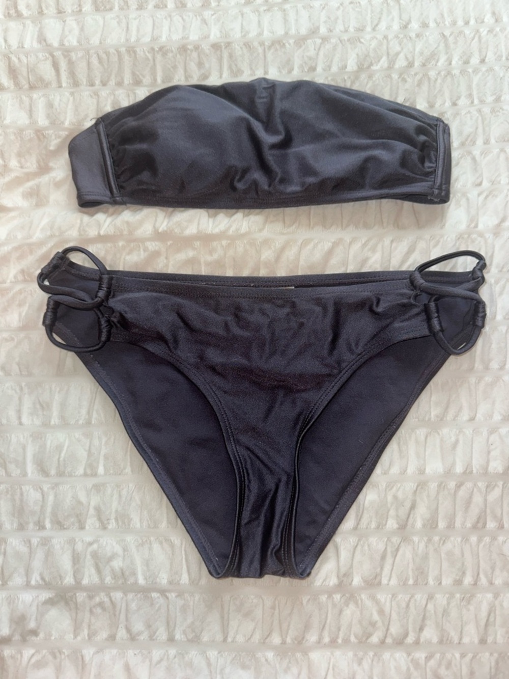 Xhilaration Grey Strapless Bandeau Bikini